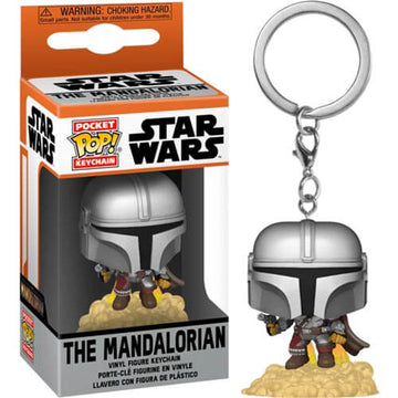 The Mandalorian with Blaster Pocket Pop! Keychain - 0