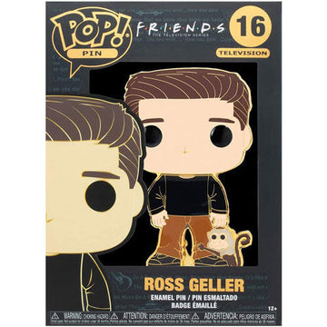 Friends Ross with Marcel 4" Pop! Enamel Pin - 0