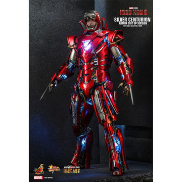 Iron Man 3 Silver Centurion Armor Suit-Up 1:6 Scale Diecast - 0