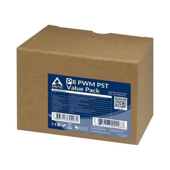 Arctic P8 PWM PST Fan 4-pin / 80mm / 5pcs.