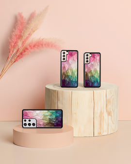 Coque iKins pour Samsung Galaxy S21+ motif fleur d'eau noire