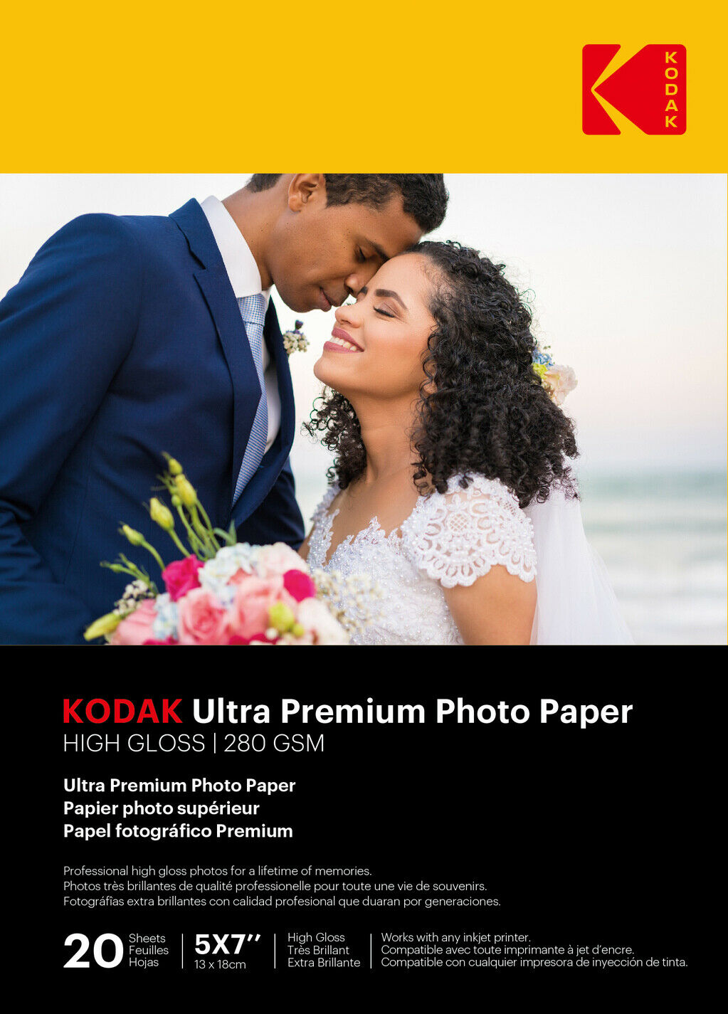 Kodak Ultra Prem Photo 280 g 10,4 mil brillant 5/7 x 20