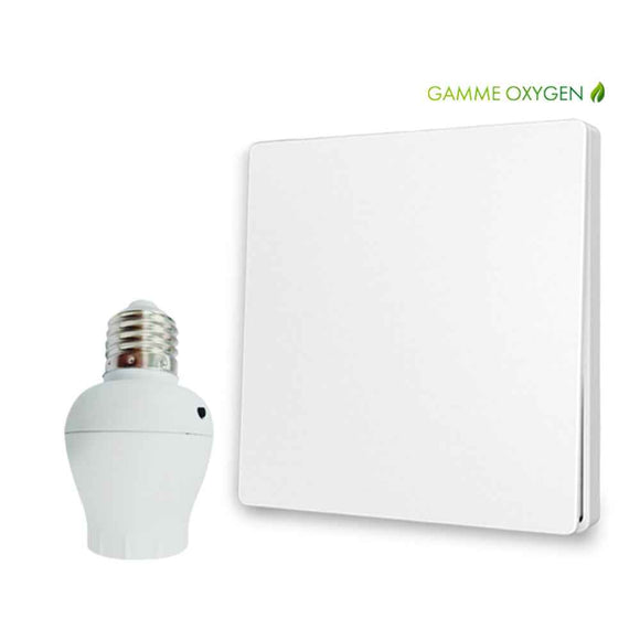 Kit interrupteur sans fil et sans pile - adaptateur douille à vis radio - OXYGEN 11 - E27