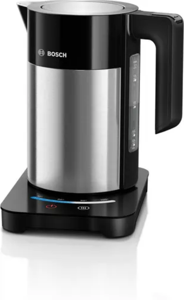 Bosch TWK7203 electric kettle 1.7 L 1850 W Black, Stainless steel