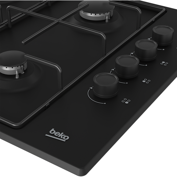 Beko HIBG64120SB hob Black Built-in 60 cm Gas 4 zone(s)