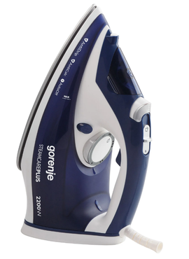 Gorenje | SIH2200BLC | Steam Iron | 2200 W | Water tank capacity 280 ml | Continuous steam 30 g/min | Steam boost performance 90 g/min | Blue/White - 0