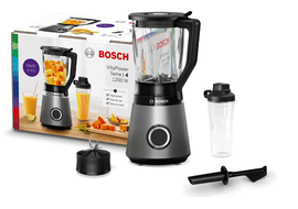 Bosch Serie 4 MMB6177S blender 1.5 L Tabletop blender 1200 W Black, Silver