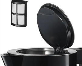 Bosch TWK7203 electric kettle 1.7 L 1850 W Black, Stainless steel - 0