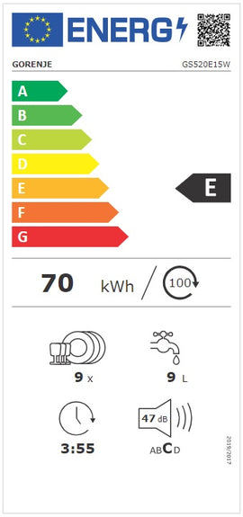 Gorenje GS520E15W Freestanding 9 place settings E - 0