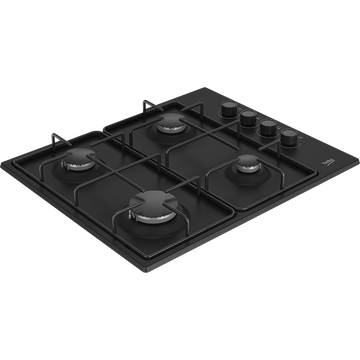 Table de cuisson beko hibg64120sb noir encastrable 60 cm gaz 4 zones