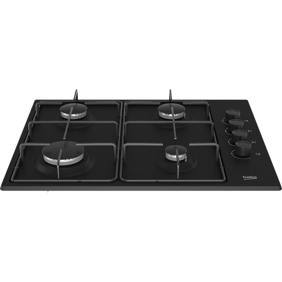 Table de cuisson beko hibg64120sb noir encastrable 60 cm gaz 4 zones