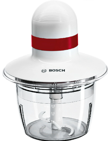 Bosch MMRP1000 electric food chopper 0.8 L 400 W Red, Transparent, White