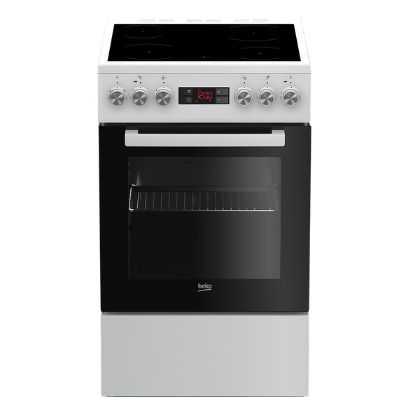 Cuisinière électrique beko fsm57300gw 50 cm blanche