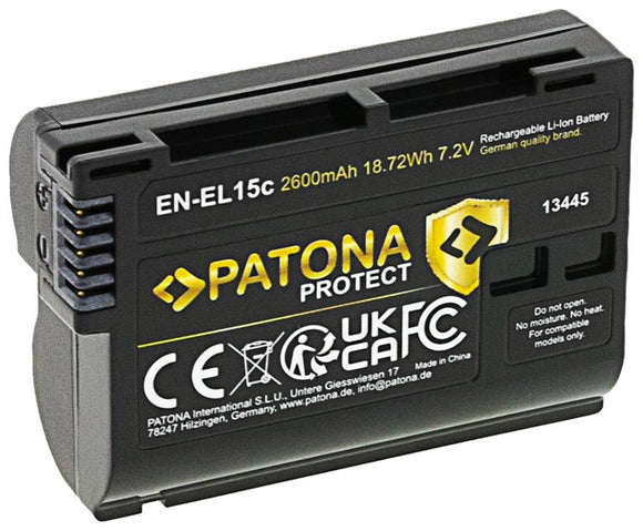 Batterie PATONA pour Nikon EN-EL15C 2600mAh Li-Ion Protect