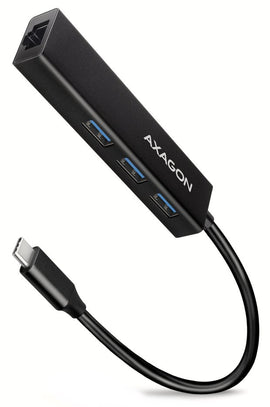 HMC-GL3A Wieloportowy hub USB 4in1, 5Gbps, 3x USB-A + GLAN, 20cm USB-C kabel