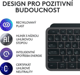 Logitech MX Keys S Advanced Wireless Illuminated Keyboard - CZ/SK - GRAPHITE