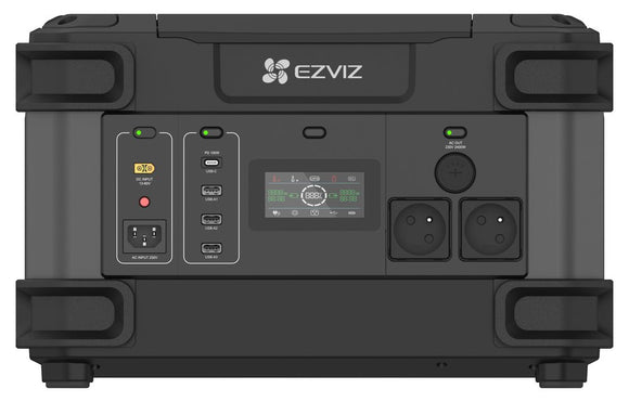 EZVIZ nabíjecí stanice PS1300/ výkon 2000W/ baterie LFP/ kapacita 1324Wh/ 13 portů/ hmotnost 23kg/ černá