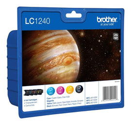 BROTHER LC-1240 ink cartridge black and tri-colour high capacity 600 pages 1-pack blister without alarm