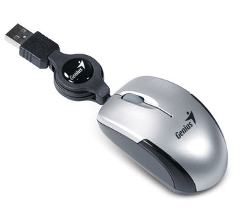 Genius micro traveler v2/ filaire/ 1200 dpi/ usb/ argent
