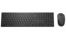Dell km5221w pro  ensemble clavier et souris  sans fil  ukrainien  noir  24 ghz
