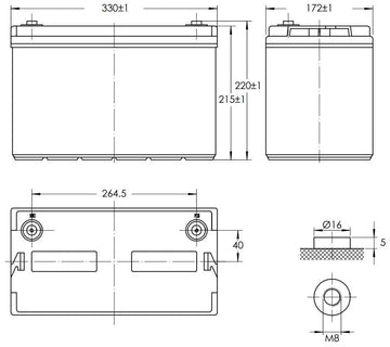 Batterie Victron Energy LiFePO4 SuperPack BAT512110710 12,8 V/100 Ah