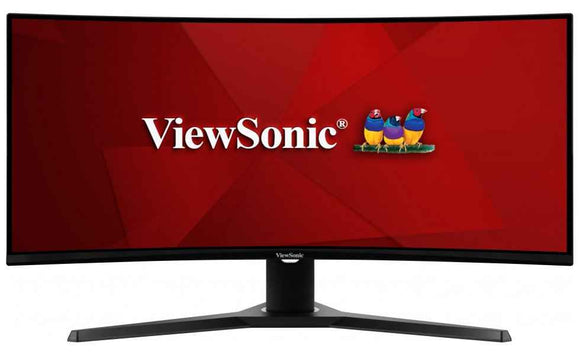 MONITOR ViewSonic 34 inch, Gaming, MVA, UWQHD (3440 x 1440), curbat, 300 cd/mp, 1 ms, HDMI x 2 | DisplayPort x 2, "VX3418-2KPC" (timbru verde 7 lei)