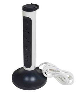 Rallonge tour 4x2PZ Blanc-graphite 2m