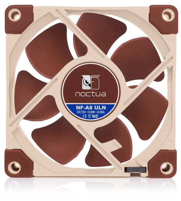 Système de refroidissement pour ordinateur noctua nf-a8 uln ventilateur de boîtier d'ordinateur 8 cm beige marron