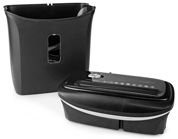 NEDIS skartovačka PASH120BKA4/ formát A4/ velikost řezu 4x30mm/ stupeň utajení (DIN) 4/ objem nádoby 12 l/ černá