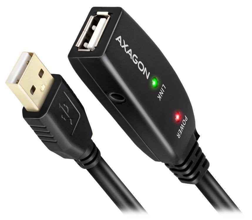 Câble d'extension actif USB 2.0 AM> AF, longueur 10 m. Option alimentation.