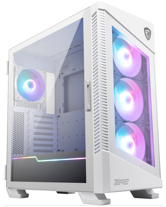MSI MPG VELOX 100R White PC Case, Mid-Tower, USB 3.2, Audio-out, Mic-in | MSI
