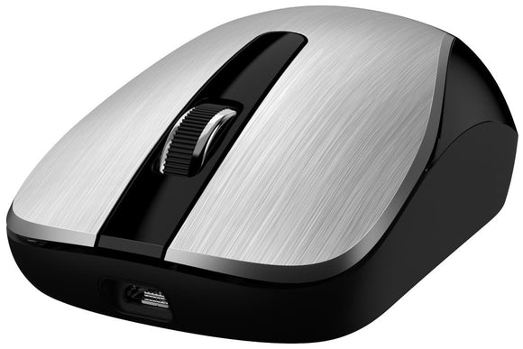 MOUSE Genius, "ECO-8015", PC sau NB wireless, 2.4GHz, optic, 1600 dpi, butoane/scroll 3/1, argintiu, "31030011411" (timbru verde 0.18 lei)