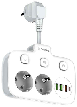 ColorWay Power Socket | CW-CHE24PDW