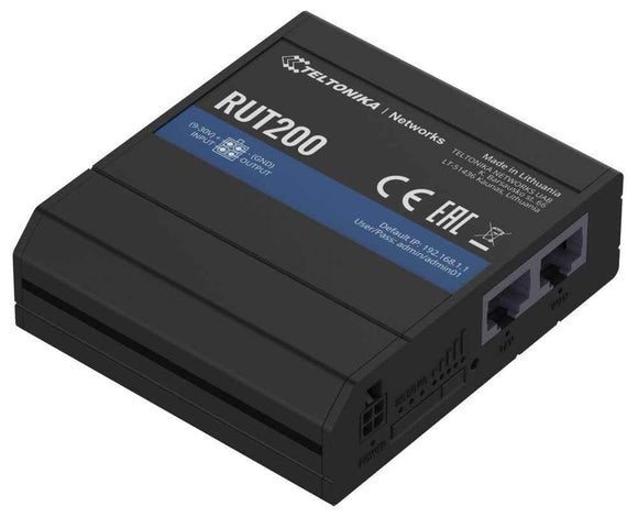 LTE Cat 4 Router | RUT200 | 802.11n | 10/100 Mbit/s | Ethernet LAN (RJ-45) ports 2 | Mesh Support No | MU-MiMO No | 2G/3G/4G