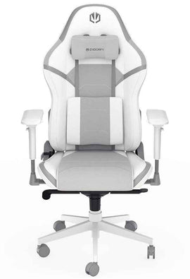 Endorfy herní židle Scrim OWH / kombinace textil / kůže/ bílá