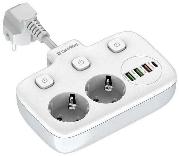 ColorWay Power Socket | CW-CHE24PDW