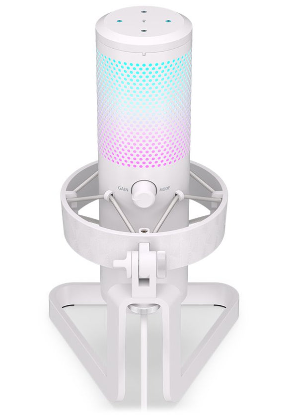 Endorfy streamovací mikrofon AXIS Streaming OWH / RGB efekt / stojánek / USB / bílý
