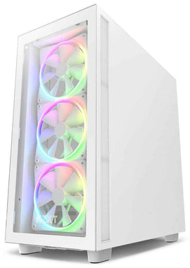 NZXT H7 Elite RGB Mid Tower Case, White