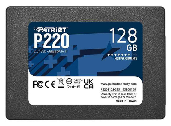 Mémoire Patriot P220 128 Go 2,5" Serial ATA III