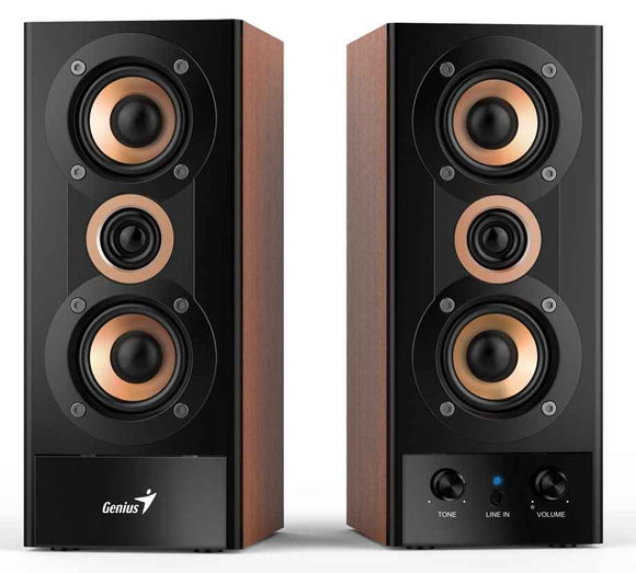 BOXE GENIUS 2.0, RMS : 20 W (2 x 10 W), amplificateur intégré, bois noir et cerisier, « SP-HF800A II » « 31730010402 » (timbre vert 4,00 lei)