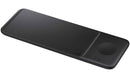 Samsung Wireless Charger Trio Pad 3-in-1, 9W EP-P6300 with Travel charger (25W) + USB cable, Black (EP-P6300TBEGEU)