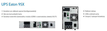 Eaton | UPS | 9SX 3000i Rack2U | 3000 VA | 2700 W