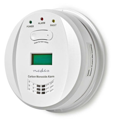 NEDIS detektor oxidu uhelnatého/ EN 50291/ hlasitost 85 dB/ 2x AA/ životnost až 5 let/ bílý - 0