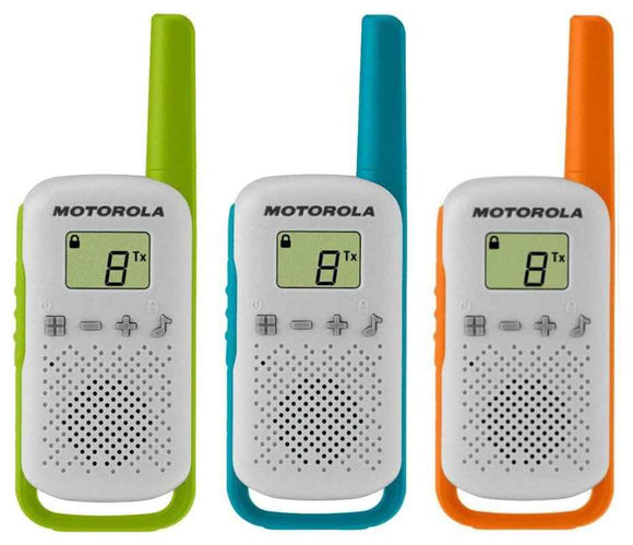 Motorola T42 two-way radio 16 channels Blue, Green, Orange, White