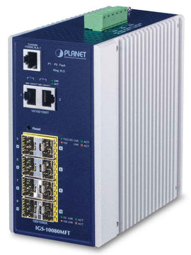 PLANET IGS-10080MFT network switch Managed Gigabit Ethernet (10/100/1000) Blue, White