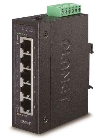 PLANET IGS-500T network switch Unmanaged Gigabit Ethernet (10/100/1000) Blue