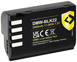 Batterie PATONA pour appareil photo Panasonic DMW-BLK22 2400mAh Li-Ion Protect