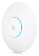 UBIQUITI U6+, WiFi 6, 4 spatial streams, 140 m² (1,500 ft²) coverage, 300+ connected devices, Powered using PoE, GbE uplink.