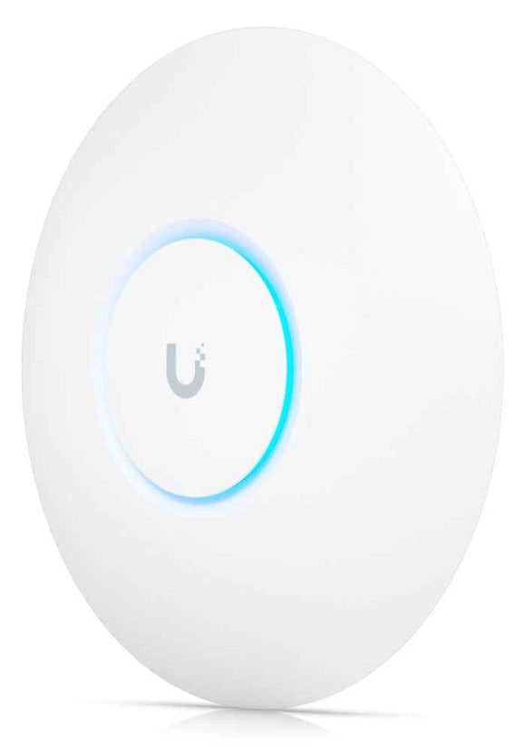 UBIQUITI U6+, WiFi 6, 4 spatial streams, 140 m² (1,500 ft²) coverage, 300+ connected devices, Powered using PoE, GbE uplink.
