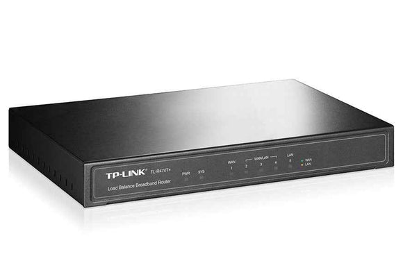 TP-LINK TL-R470T+ 5-port Multi-WAN Router 1xWAN + 3xLAN/WAN + 1xLAN Load Balance desktop steel case